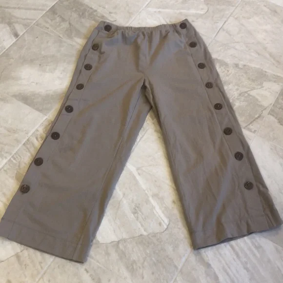 Soft Surroundings Newport Beach Wide Leg Button Crop pants - Picture 1 of 8